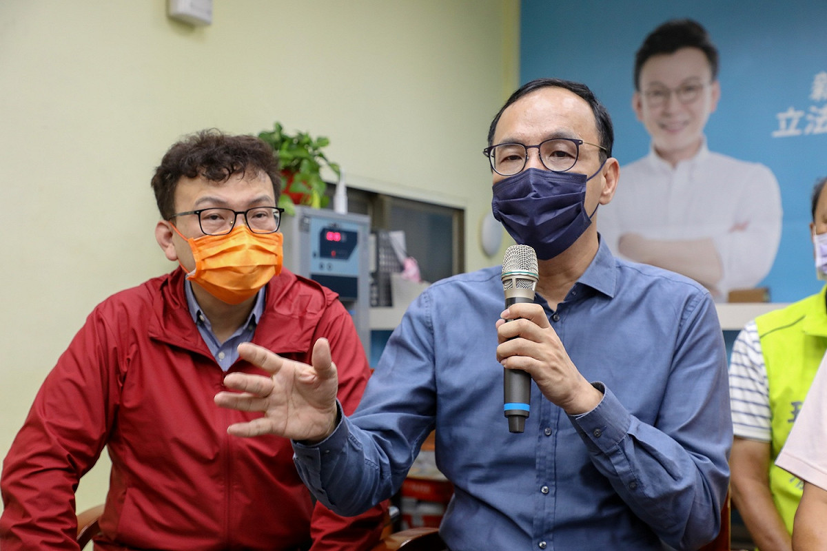 國民黨前主席朱立倫為黨魁之戰，南下新竹展開拜會行程。 圖：朱立倫辦公室/提供