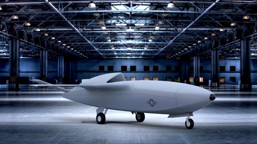 美軍「Skyborg」研究計劃，無人機原型概念圖。 圖：翻攝環球網