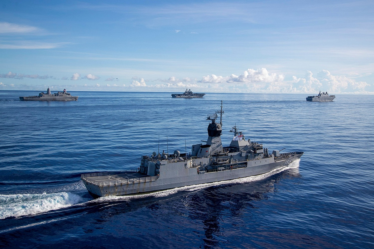 澳洲護衛艦「巴拉瑞特號(FFH-155)」 圖：翻攝U.S. Pacific Fleet臉書