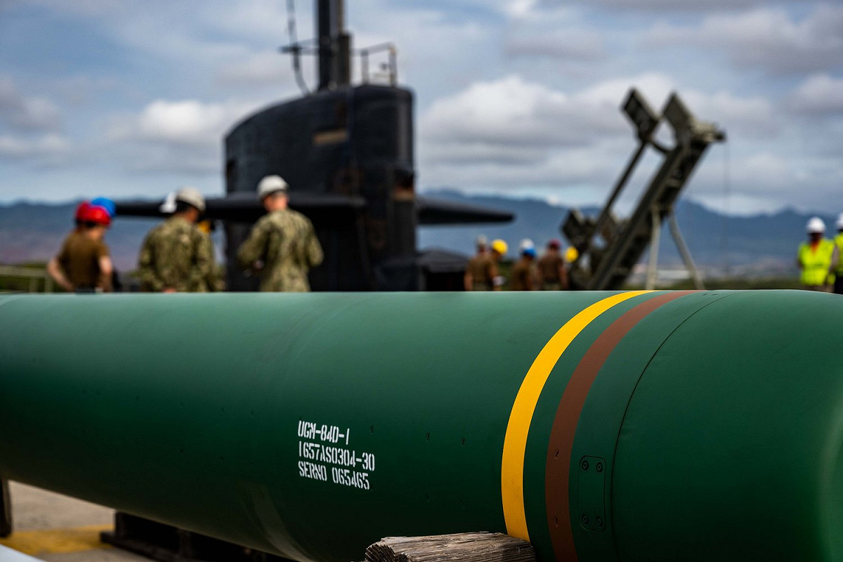 美軍潛艦裝載「UGM-84」反艦魚叉導彈。 圖：翻攝 U.S. Pacific Fleet推特