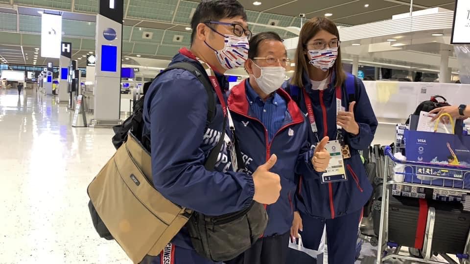 謝長廷大讚選手和教練態度親切隨和。 圖: 翻攝自謝長廷臉書