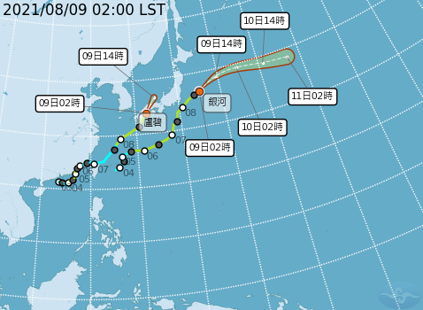 「盧碧」、「銀河」颱風遠颺，雙雙朝日本前進，對台威脅解除，不過颱風帶來的西南氣流威力不容小覷。 圖：中央氣象局/提供