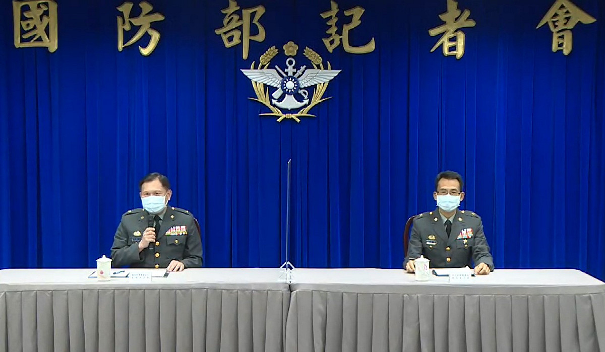 0810國防部記者會，說明漢光漢光37號實兵演習。 圖：取自國防部臉書