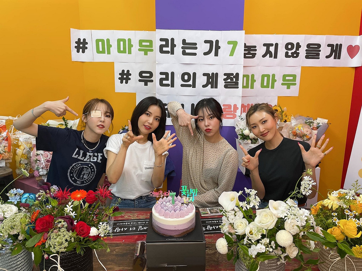 韓國人氣女團Mamamoo由玟星、頌樂、輝人、華莎組成。 圖：截自Mamamoo臉書