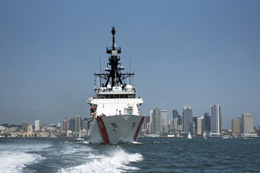 美國海岸警衛隊4600噸「傳奇級」遠洋巡邏艦「穆洛號(WMSL-755)」。 圖：翻攝 U.S. Pacific Fleet推特