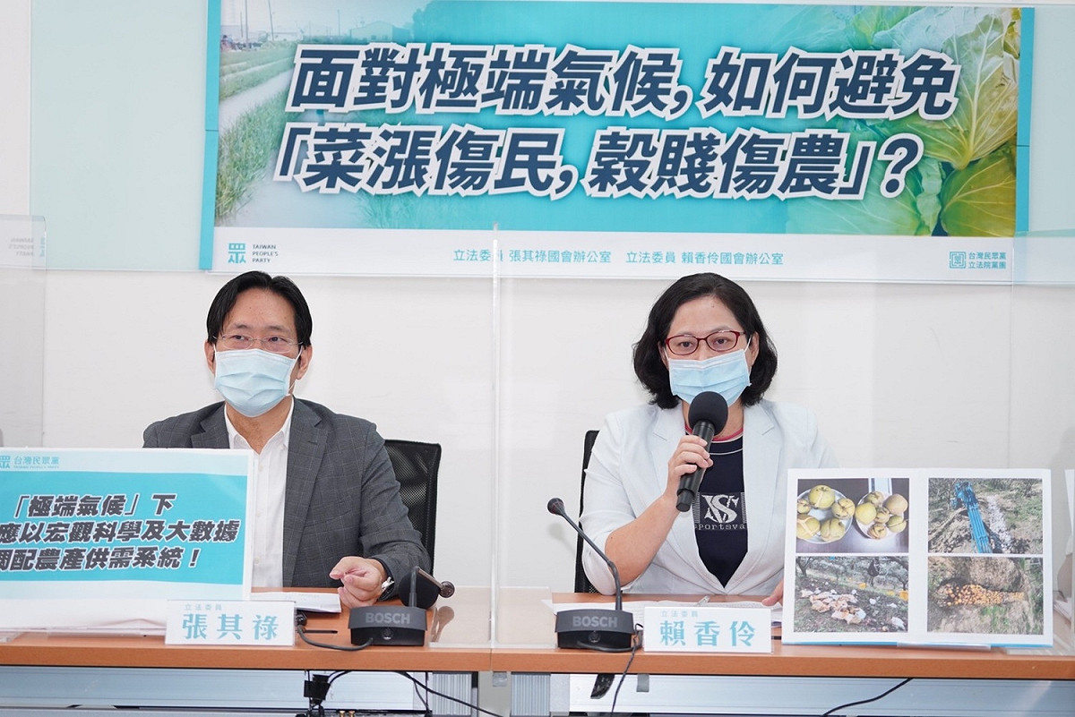 民眾黨立委賴香伶、張其祿。 圖：民眾黨 / 提供