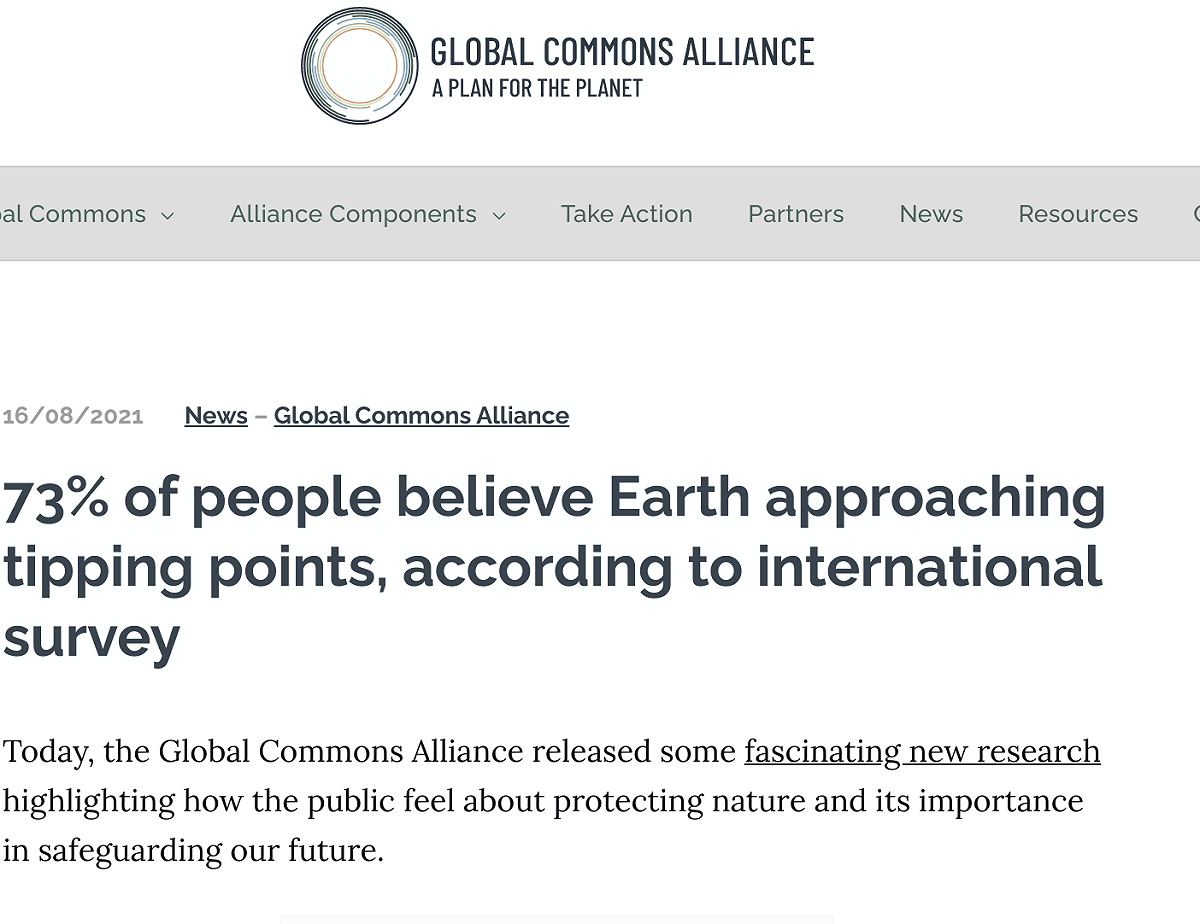 G20報告指出，與高開發國家相比，發展中國家的人們表現出更大的意願來保護自然和氣候 圖：翻攝G20官網