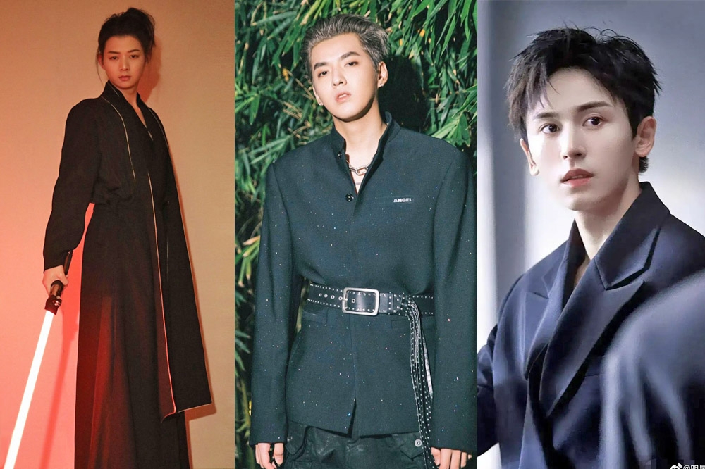 霍尊(圖左起)、吳亦凡、張哲瀚等人因個人不檢點行為，目前已全面被封殺。 圖：取自霍尊、吳亦凡、張哲瀚微博