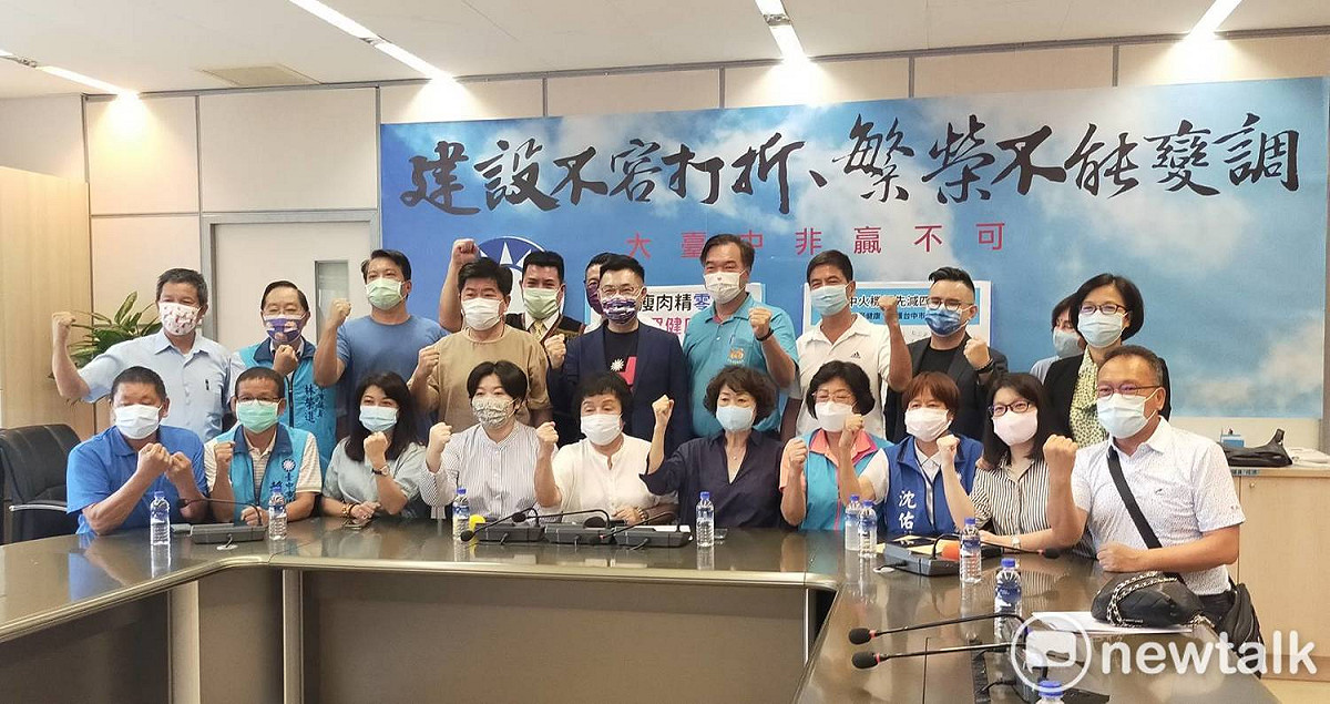 江啟臣拜訪台中市議會國民黨團尋求支持。 唐復年/攝