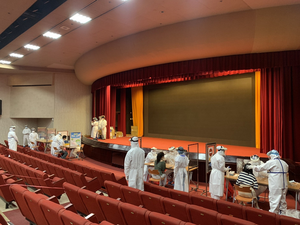 台電總管理處8/18快篩約400人，其中1人呈現陽性。 圖：台電／提供