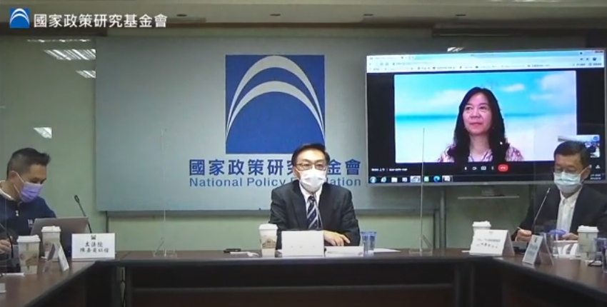 國家政策研究基金會今(18)日早上舉辦「當前觀光旅遊產業面臨的困境及展望」座談會。 圖：翻攝自國家政策研究基金會YT