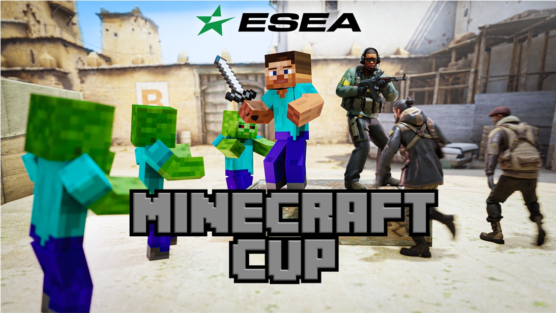 Minecraft Cup以Steam工作坊上玩家自製的《Minecraft》遊戲風格地圖作為比賽場地。 圖：翻攝自ESEA官網