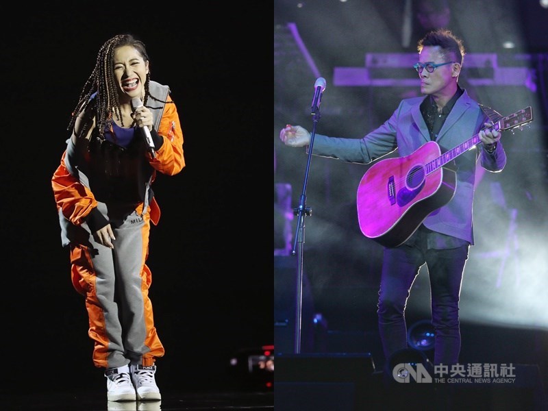 第32屆金曲獎21日晚間在北流登場，Lulu黃路梓茵（左）再度獨挑大梁主持，跨世代歌手將重現特別貢獻獎得主羅大佑（右）的經典歌曲。 圖/中央社檔案照片