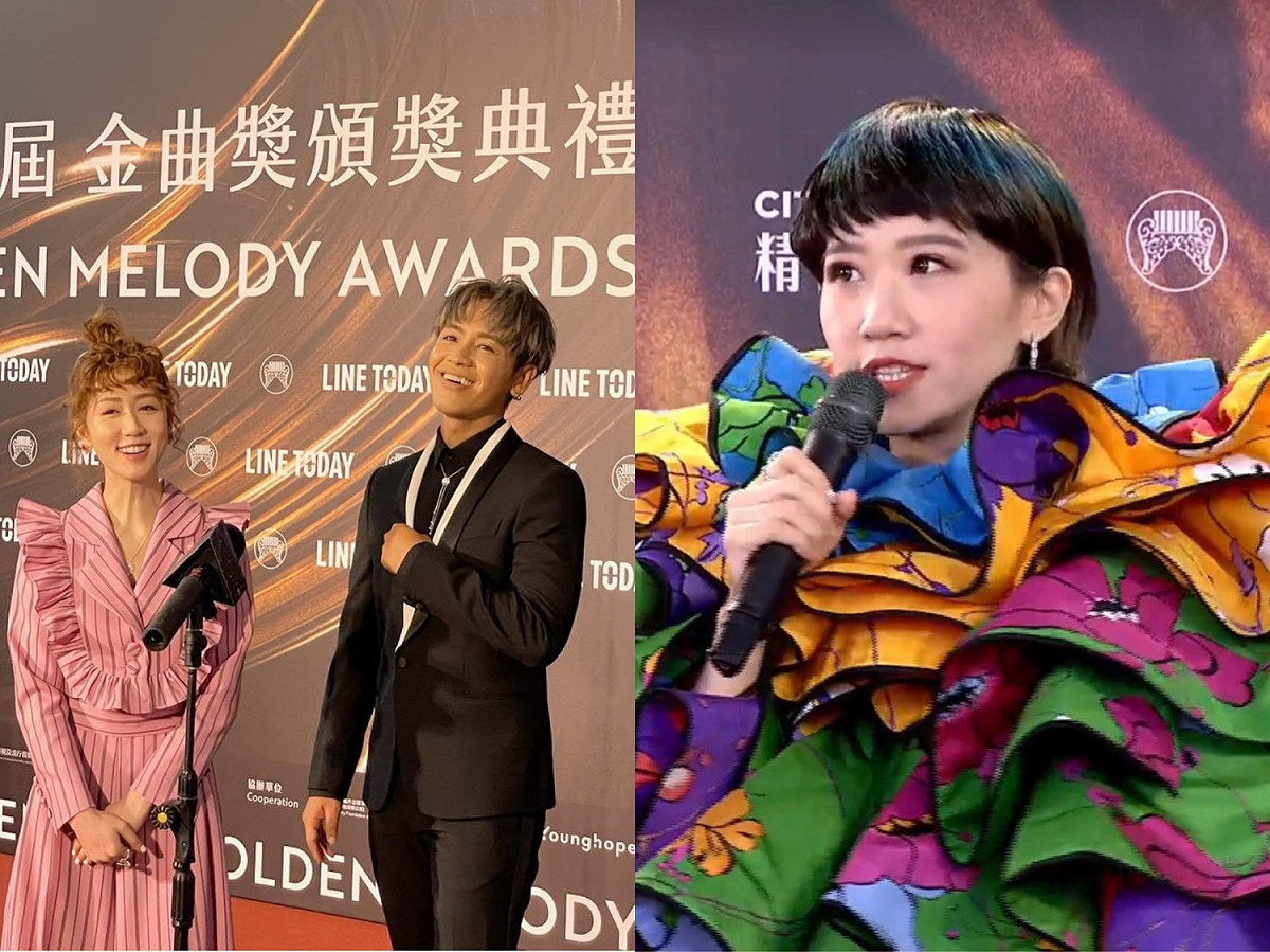 金曲獎典禮主持人由LULU(右)擔任，而星光大道主持人則是由瑪麗(左)搭檔首度主持的鼓鼓(中)。 圖：翻攝自相信音樂/LINETV
