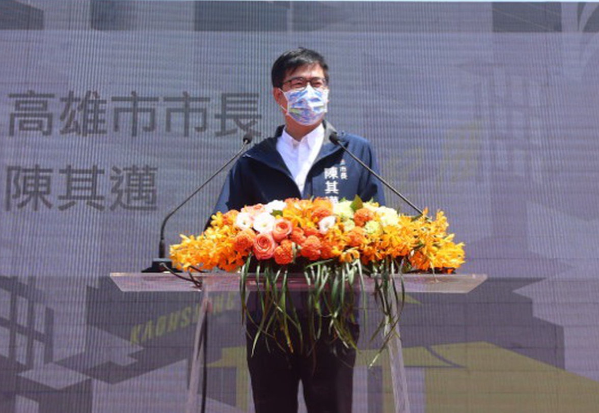 陳其邁宣示高雄車站定錨，代表新的時代起始。 圖：高雄市政府提供