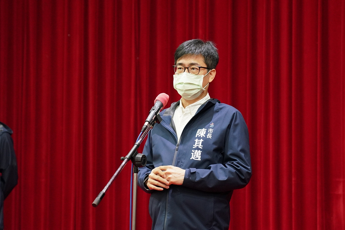 陳其邁向市議會說明明年度高雄市總預算籌編情形。（資料照片） 圖：高雄市政府提供