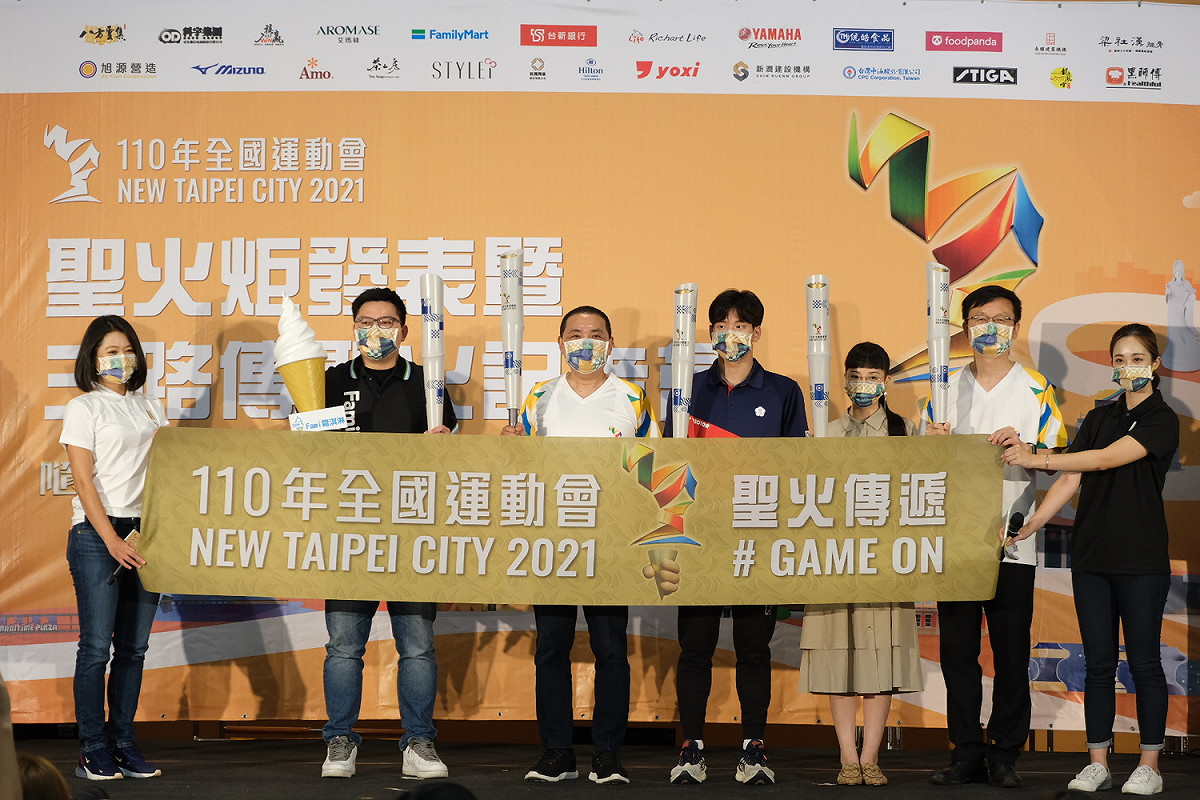 110全運會宣告三路傳聖火。 圖：新北市體育處提供