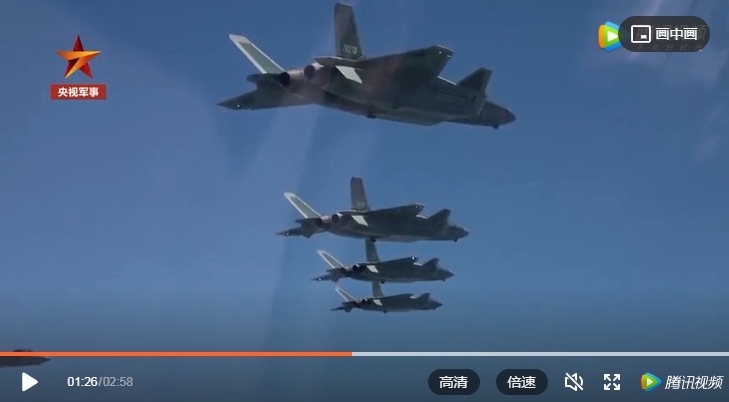 中國的殲20機隊。 圖 : 翻攝自中國軍網