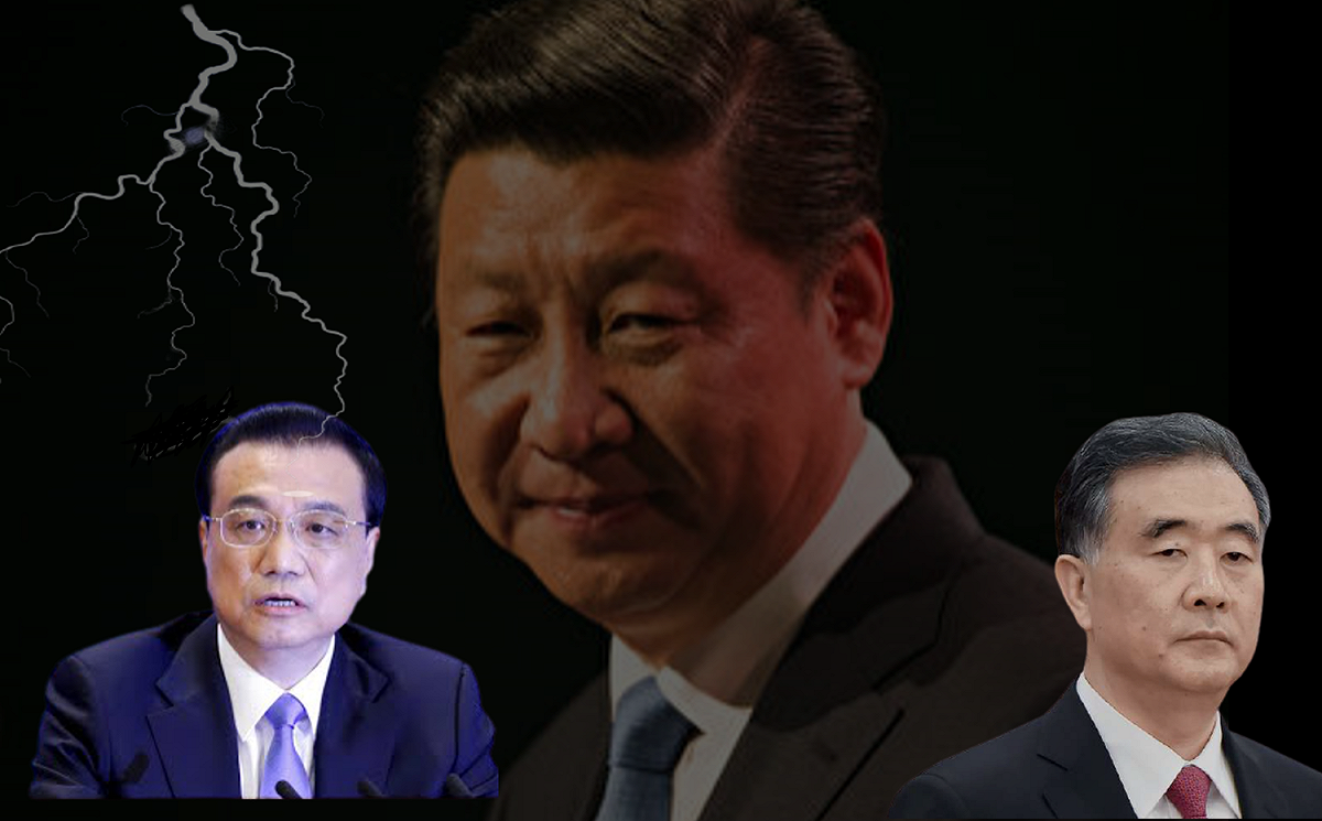 中國20大將在下半年召開，習近平 (中)、汪洋 (右下) 與李克強 (左下)之間的關係引人關注。