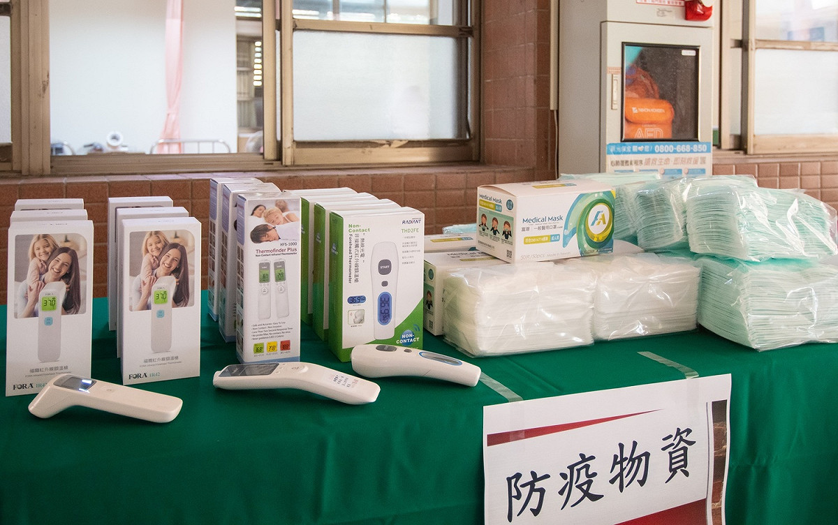 開學前校園防疫物資整備到位。 圖：桃園市政府提供