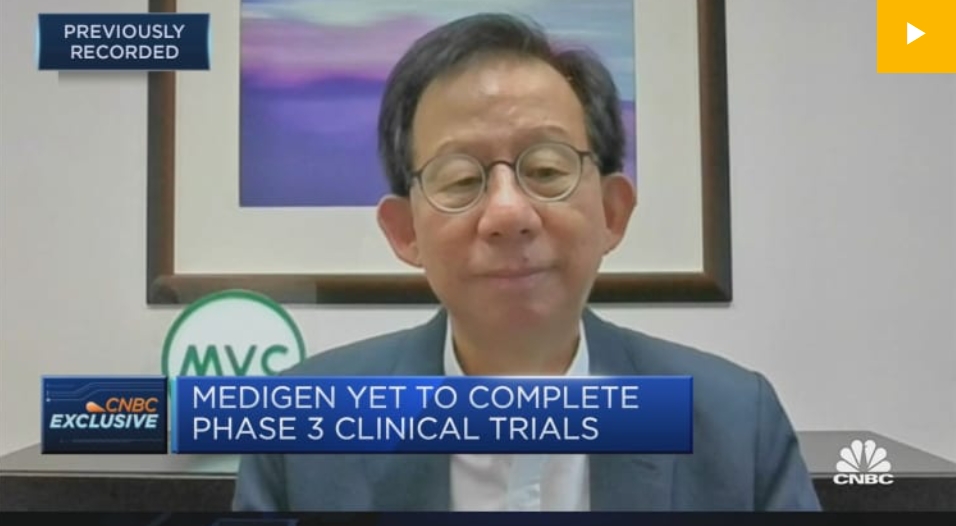 美國有線電視CNBC專訪高端總經理陳燦堅後做了新聞分析，台灣疫苗接種計畫起步雖緩慢，但是正依靠本土疫苗加快接種計畫。 圖/翻攝CNBC網頁