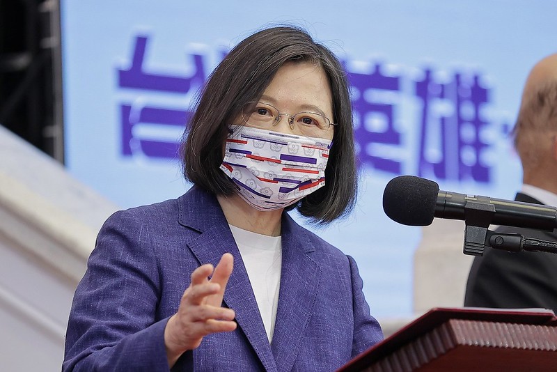 總統偕同副總統出席「Our Heroes！台灣英雄凱旋派對」，並致詞。 圖：總統府提供