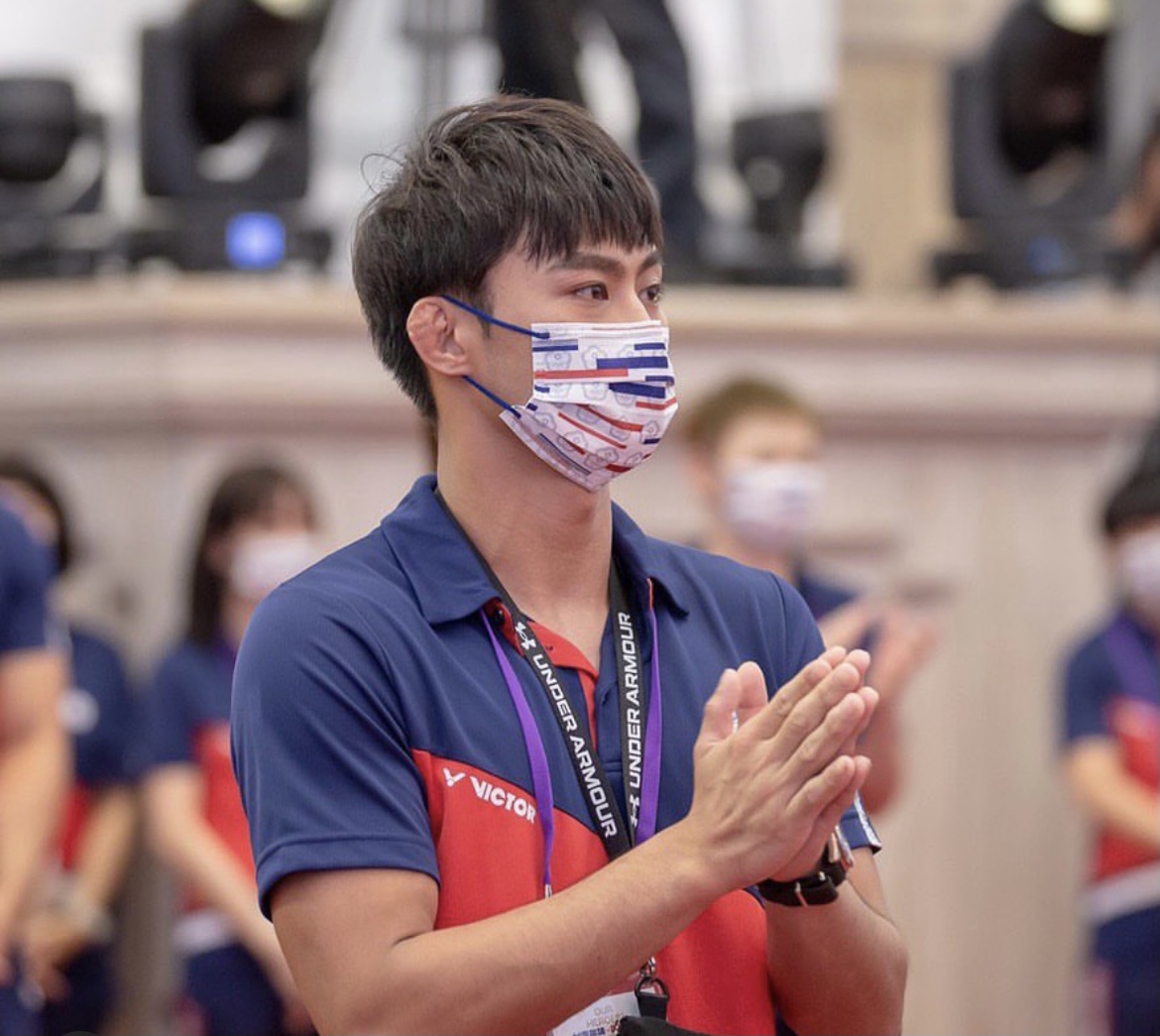 「柔道男神」楊勇緯在「Our Heroes！台灣英雄凱旋派對」照片。 圖：擷取自蔡英文IG