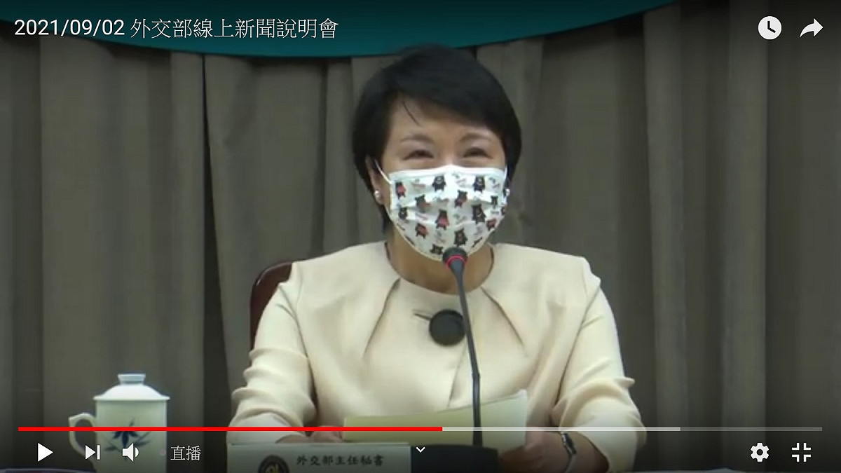 外交部主任秘書徐儷文。 圖：翻拍自外交部youtube