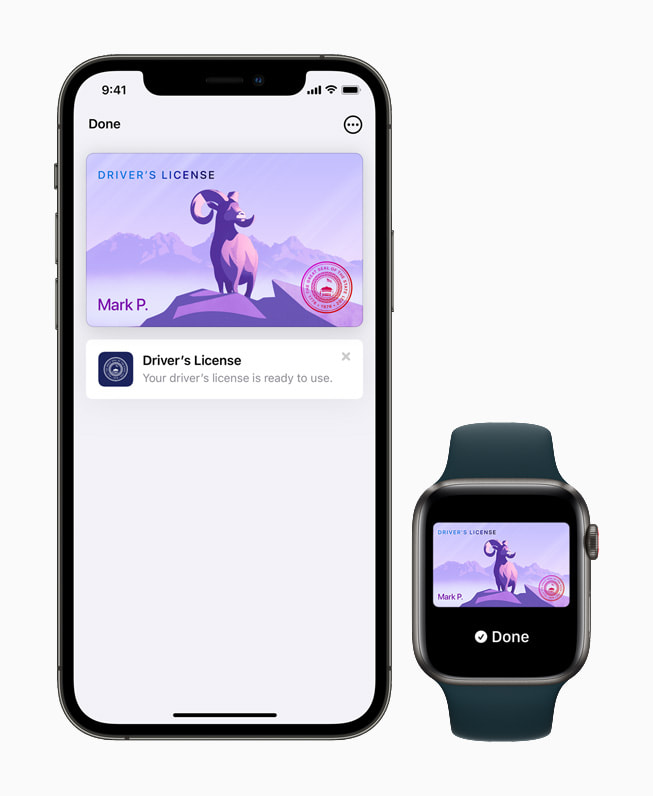 Apple錢包和Apple Watch都可支援數位證件。 圖：翻攝自Apple官網