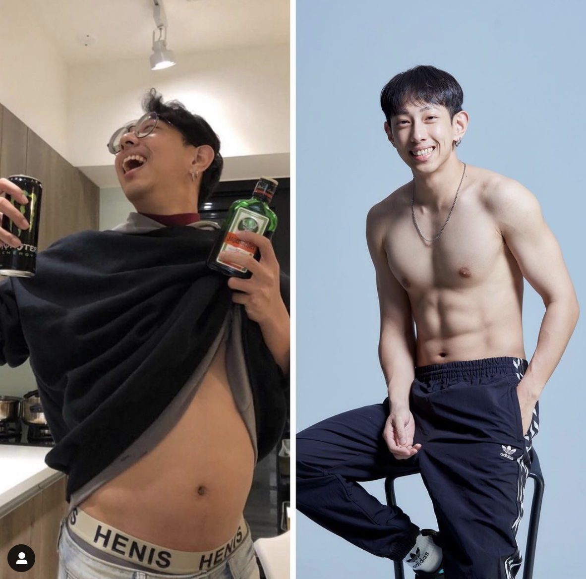 梵君曝健身半年成果照。 圖：翻攝IG/梵君