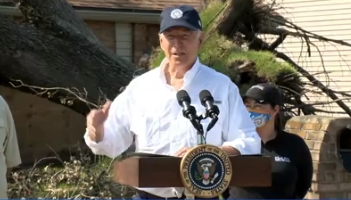 美國總統拜登視察路易斯安那州。 圖/President Biden推特