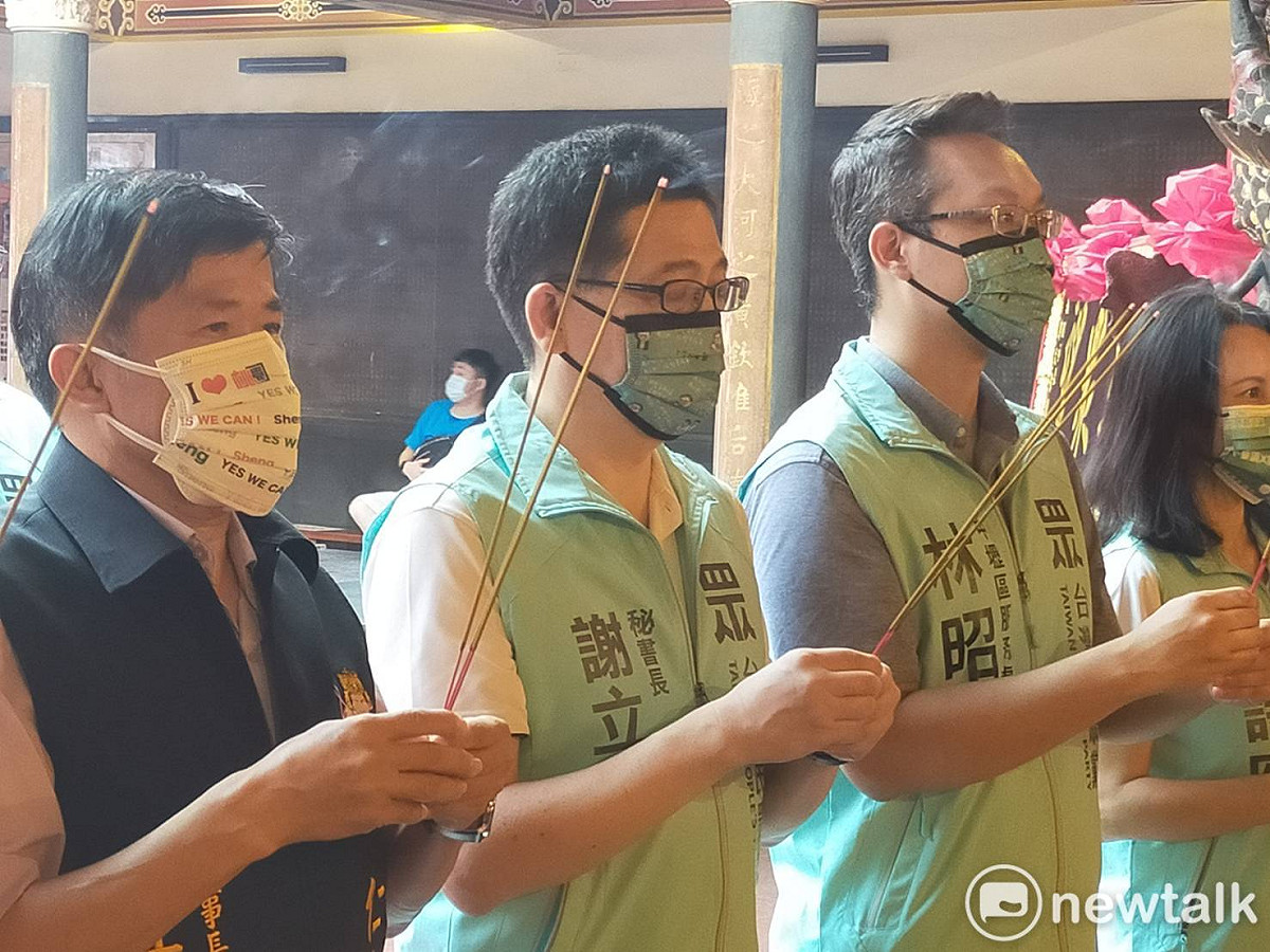 民眾黨秘書長謝立功近日頻走訪桃園。 圖：林昀真 / 攝