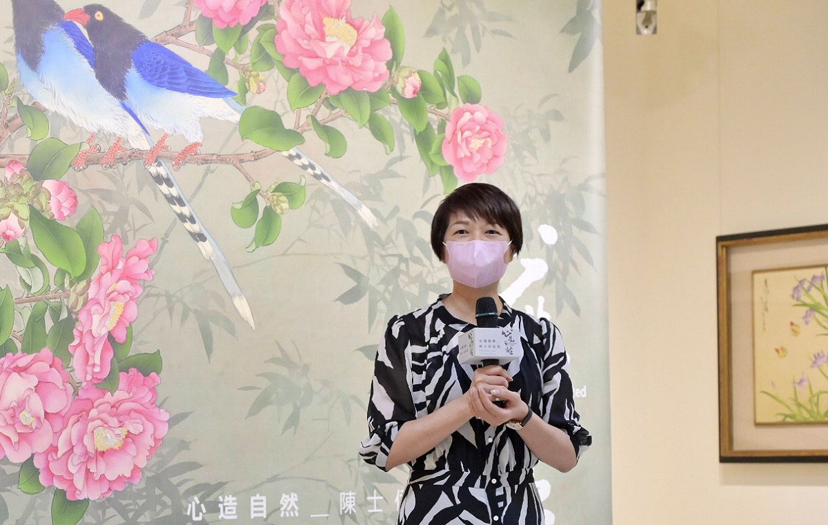 龔雅雯致詞表示，這次很高興與新北市文化基金會一同攜手策劃藝術家陳士侯的個展。 圖：新北市文化局提供