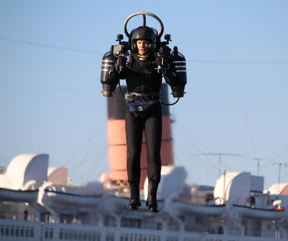 美國JetPack Aviation公司推出噴氣式飛行背包，傳售予「東南亞某國軍方」。 圖：翻攝JetPack Aviation臉書