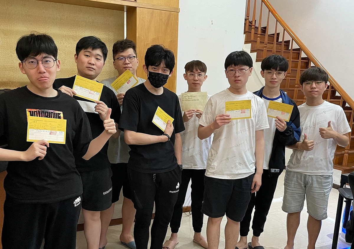 PCS第二種子隊BYG的選手們目前皆已完成疫苗注射。 圖：翻攝自Dinter粉絲專頁