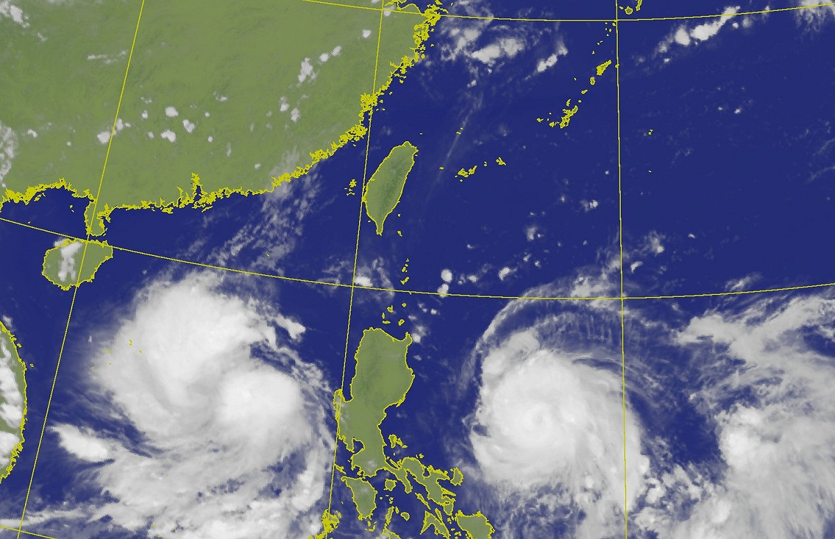 天氣風險公司預估，若璨樹颱風從東南部一帶登陸，全台將會有明顯風雨。 圖：中央氣象局／提供
