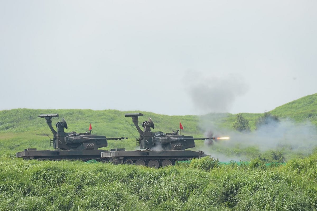 日本陸上自衛隊87式自走高設機關砲( 87AW ) 圖源:日本陸上自衛隊官方網站