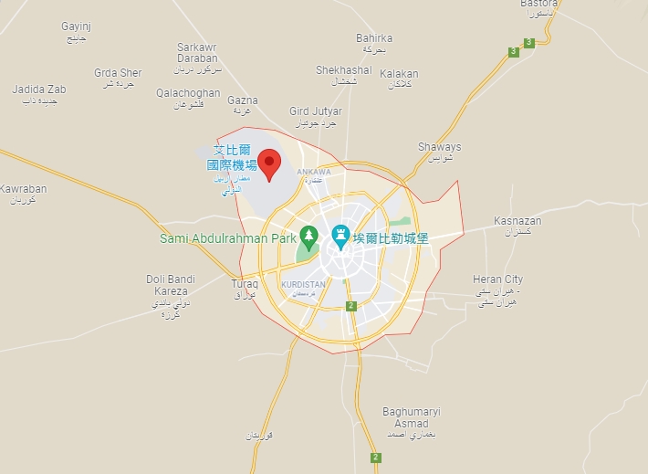 阿比爾國際機場傳遭武裝無人機攻擊。 圖/GOOGLE MAP