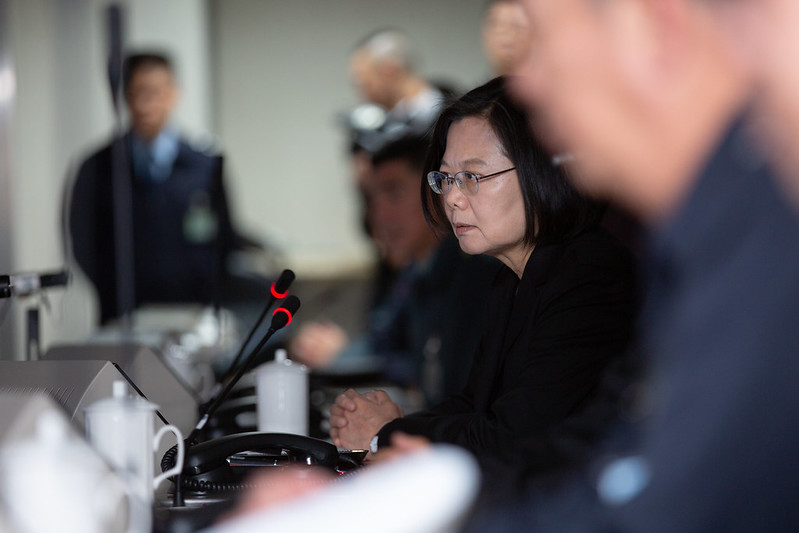 作為國軍戰時最高指揮中心的衡山指揮所前發生火警。（圖為2020年1月，總統蔡英文前往國防部和衡山指揮所視導資料照） 圖：總統府／提供（資料照片）