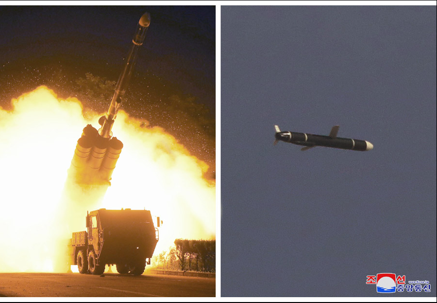 北韓今日中午向日本東海發射兩枚彈道導彈。（示意圖，非當事圖） 圖: 翻攝自朝中社（資料照）