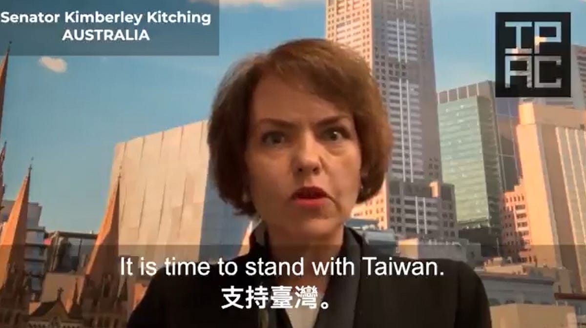 IPAC成員之一，澳洲參議員 金柏莉 基特欽。 圖：截取自@ipacglobal Twitter