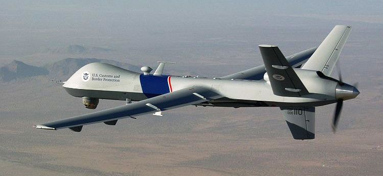 CPB塗裝的MQ-9B無人機，機上配備了SeaVue海上搜索雷達，原有的光電偵蒐儀也經過修改，以增強搜尋海上目標的能力。 圖：擷取自維基百科
