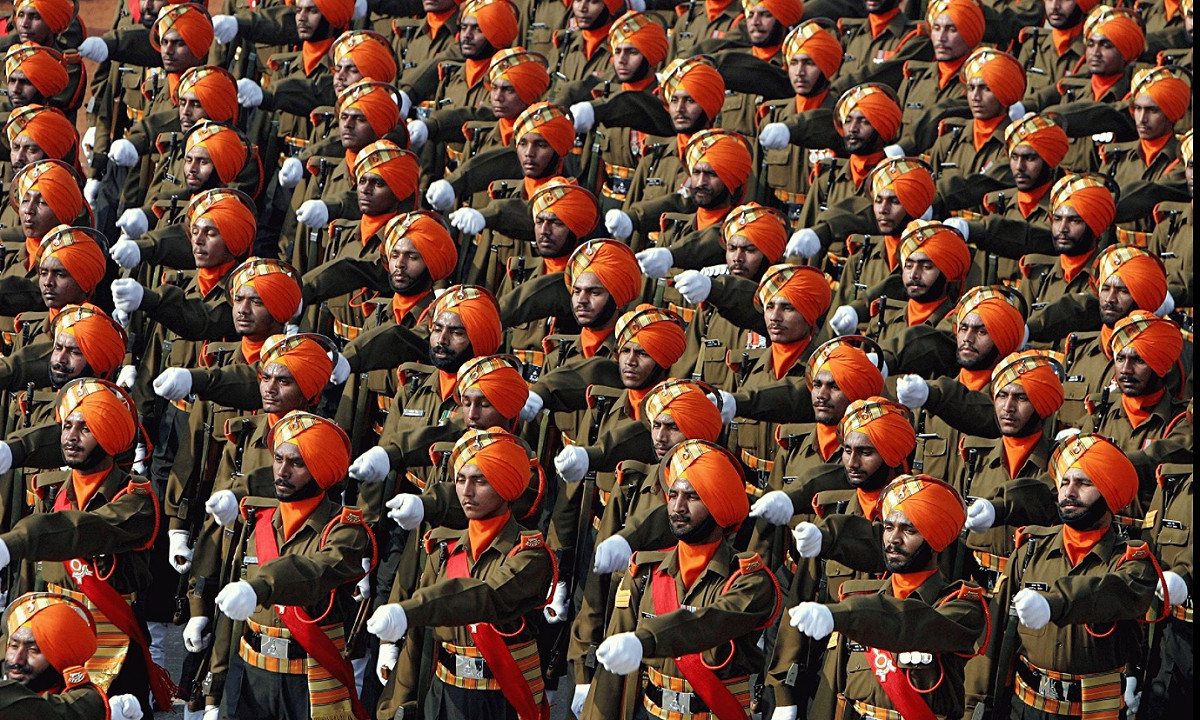 印度陸軍錫克輕步兵(Sikh Light Infantry)。 圖：擷取自維基百科