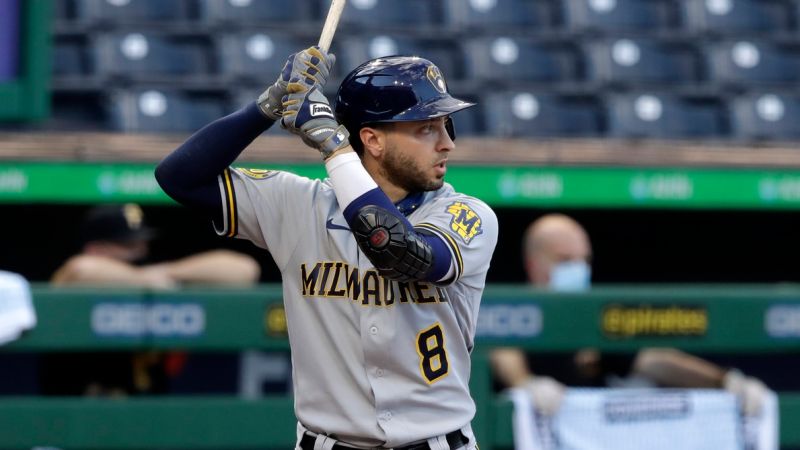 釀酒人隊史全壘打王Ryan Braun。 圖：美聯社／達志影像／提供