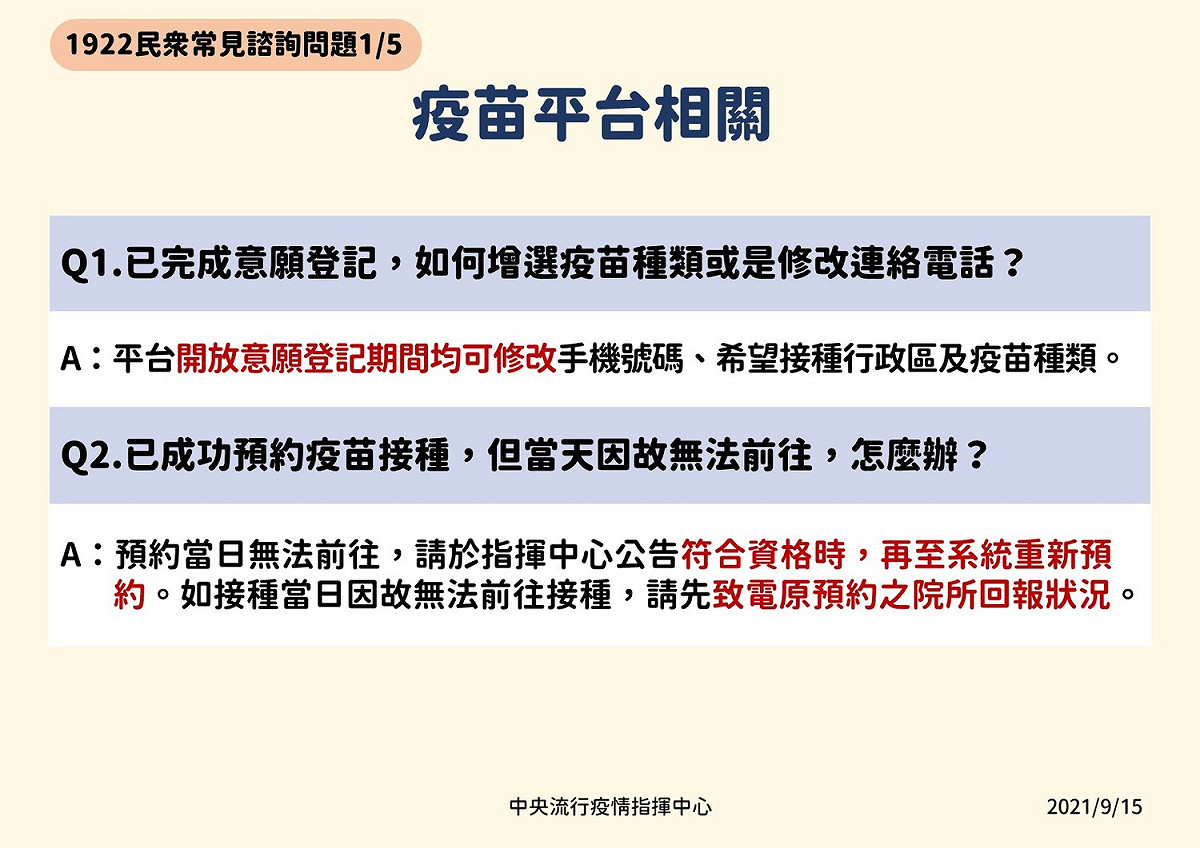 有關疫苗平台問題。 圖：指揮中心／提供