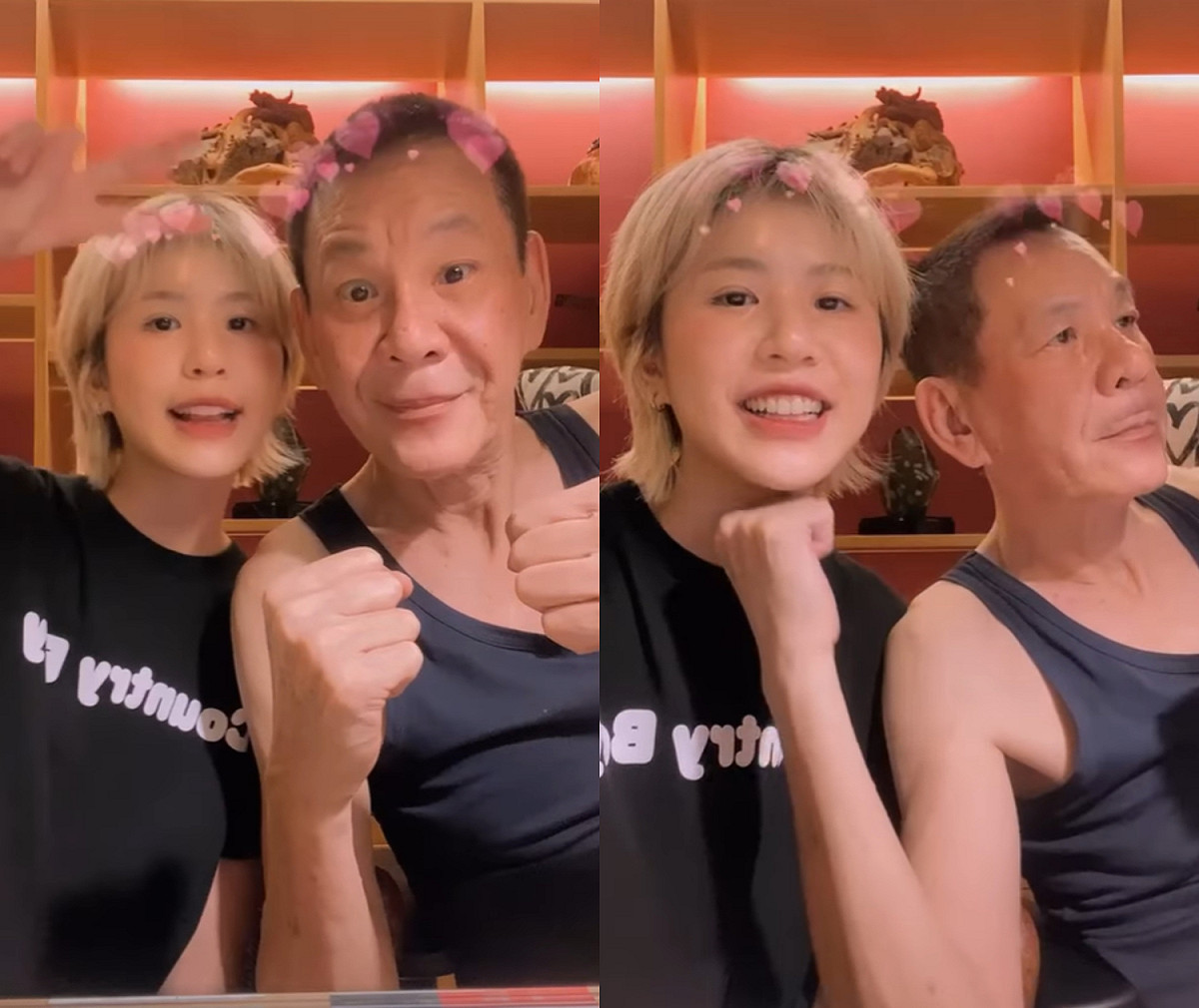 龍劭華與女兒陳璇感情非常好。 圖：翻攝自龍劭華臉書