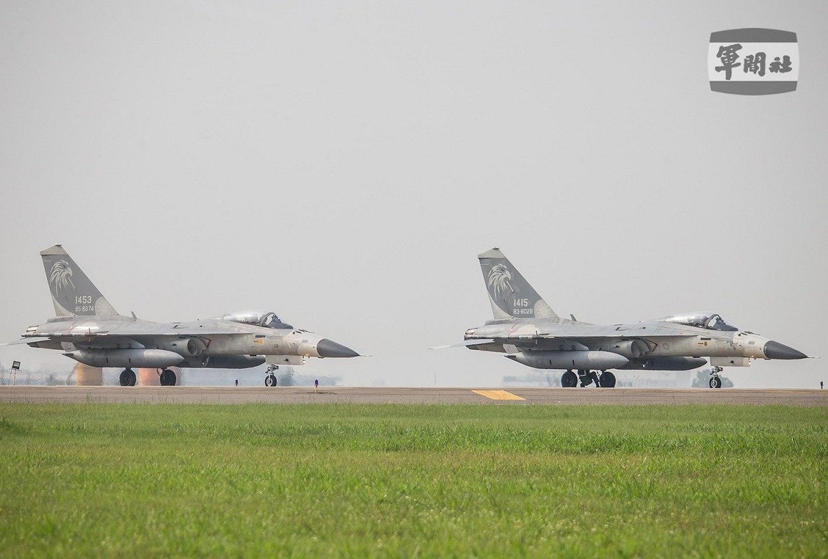 漢光37號演習進行至最後一天，IDF戰機待命起飛。 圖:軍聞社提供。