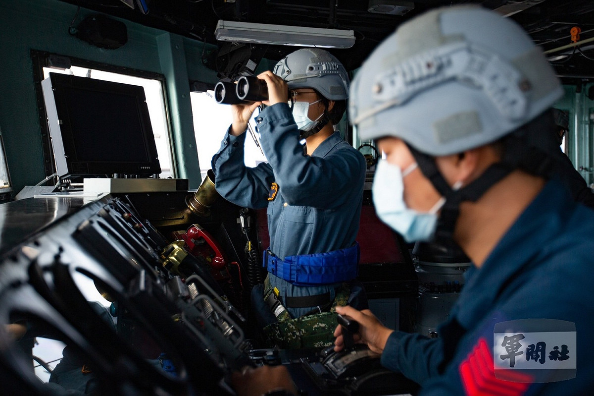 海軍146艦隊田單軍艦參與此次「漢光37號」實兵演練。 圖:軍聞社提供。