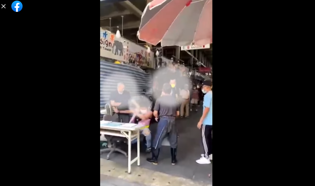 台北一名退伍軍人報名市場處安心上工計畫，協助市場進行實名制時慘遭圍毆。 圖：翻攝陳怡君臉書