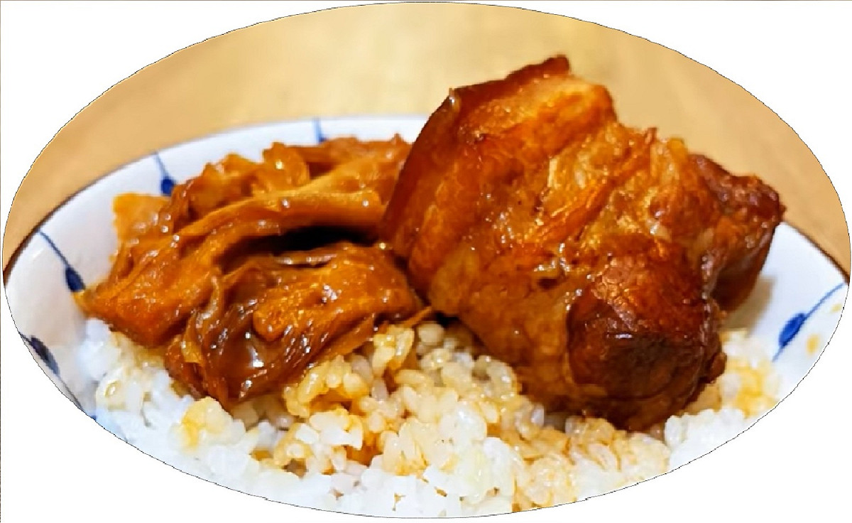 綠竹筍料理-筍干控肉。 圖：新北市農業局提供